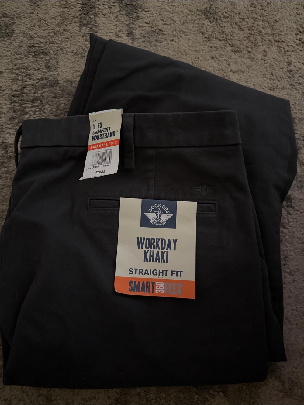 Dockers Workday Khaki Straight Fit Men’s Pants - Storm color